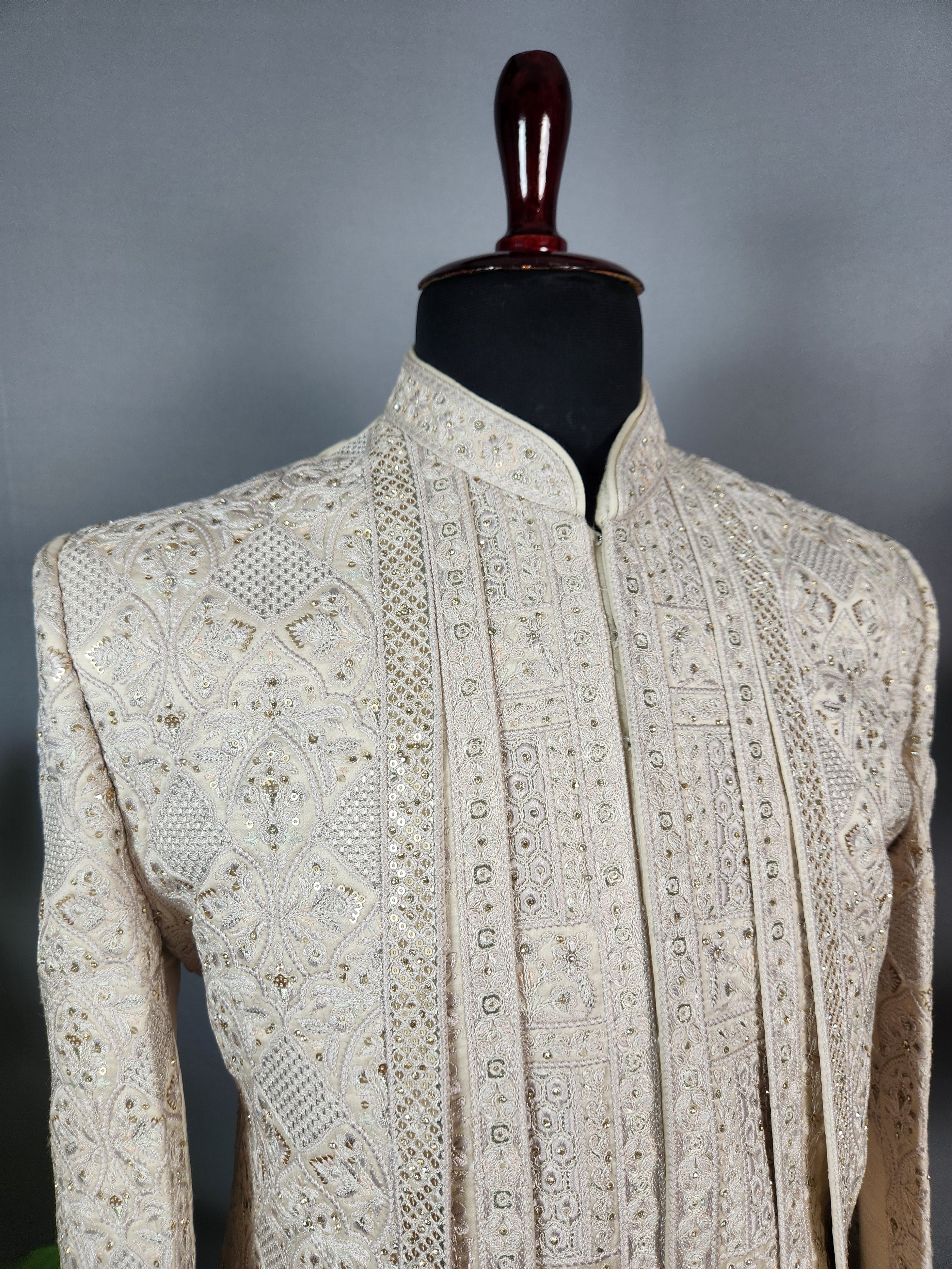 Rose Gold Sherwani for Groom  -   Indian Wedding Outfit for Men
