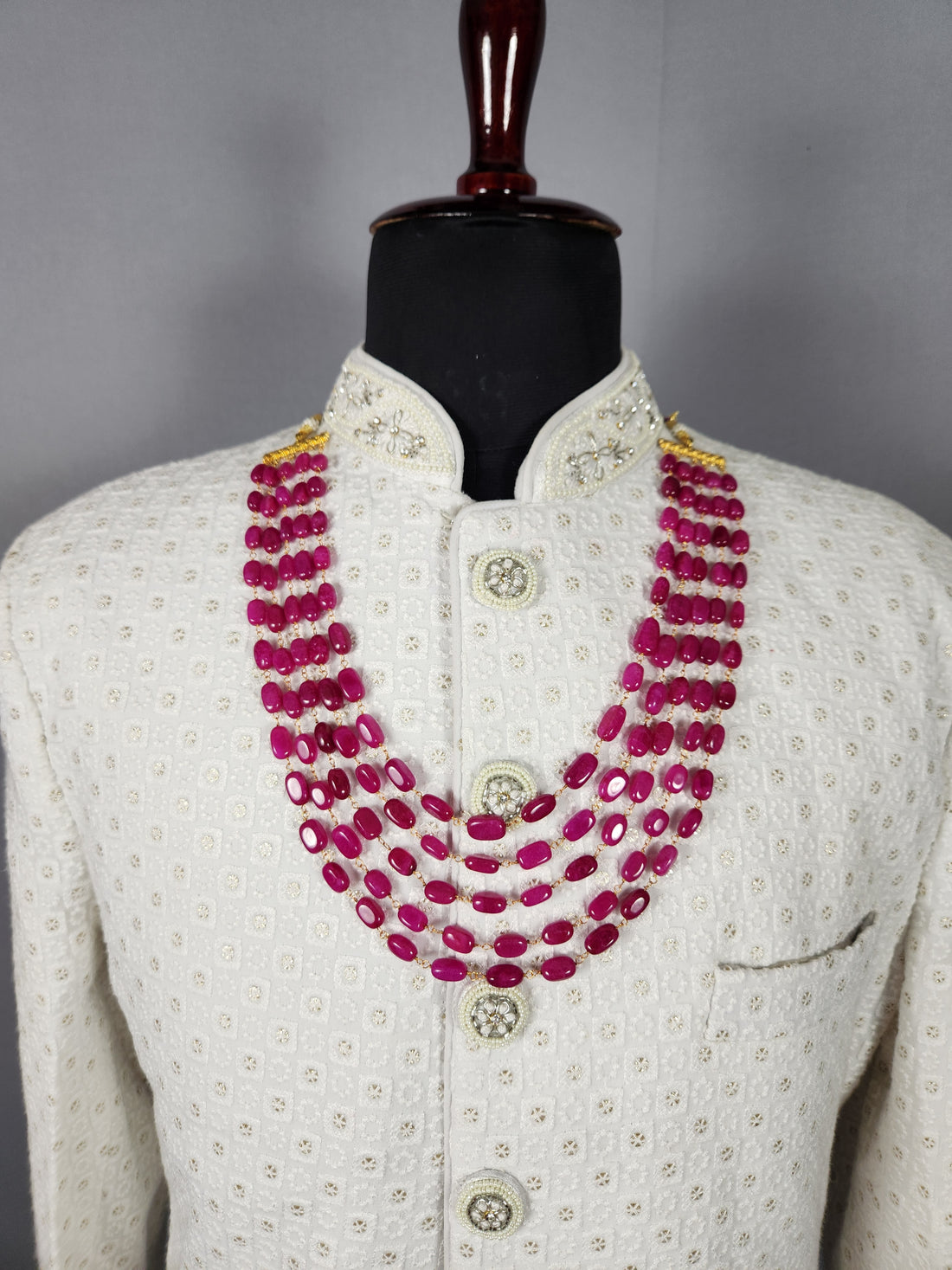 Ruby Necklace For Groom 