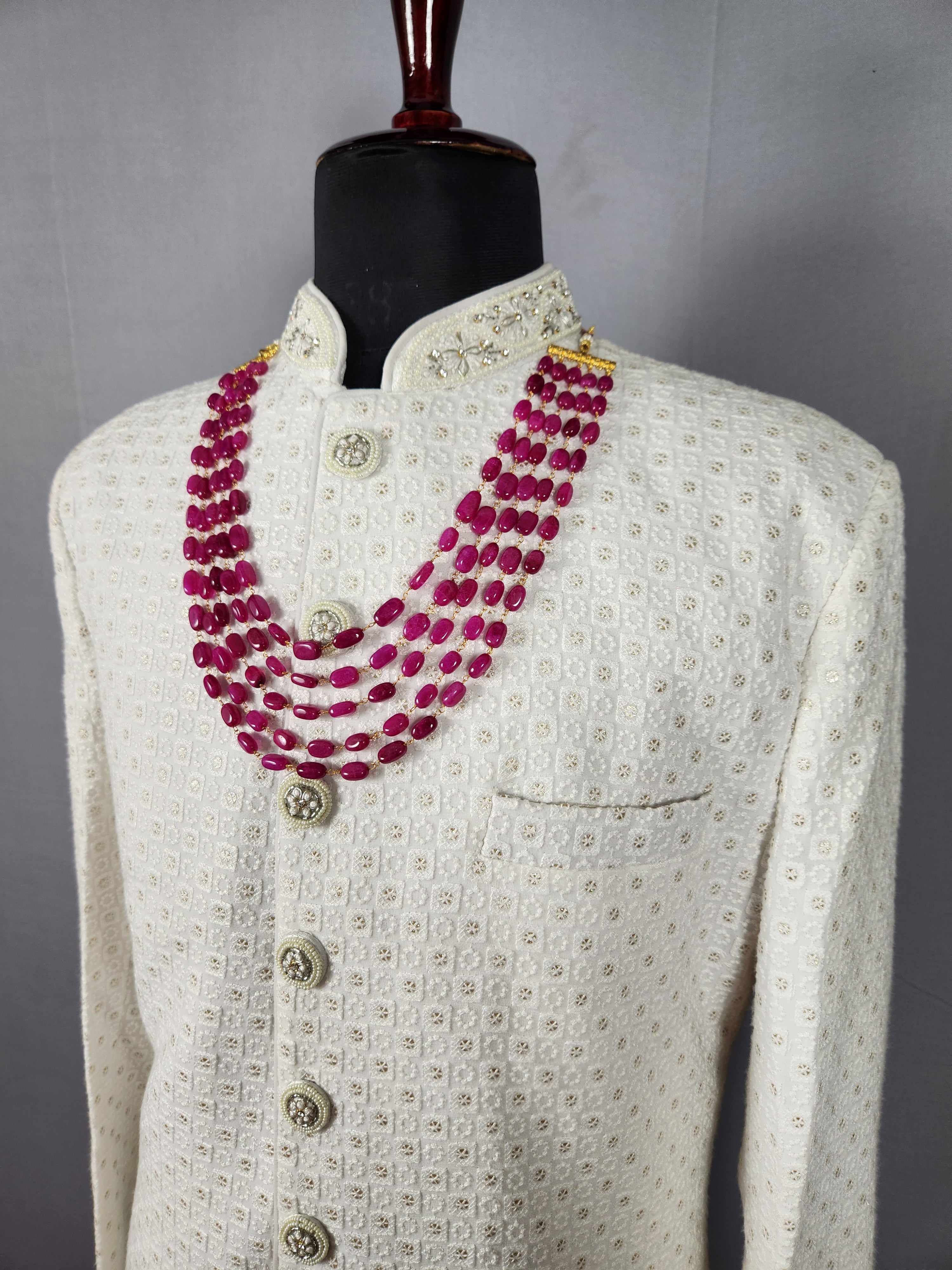 Ruby Necklace For Groom 