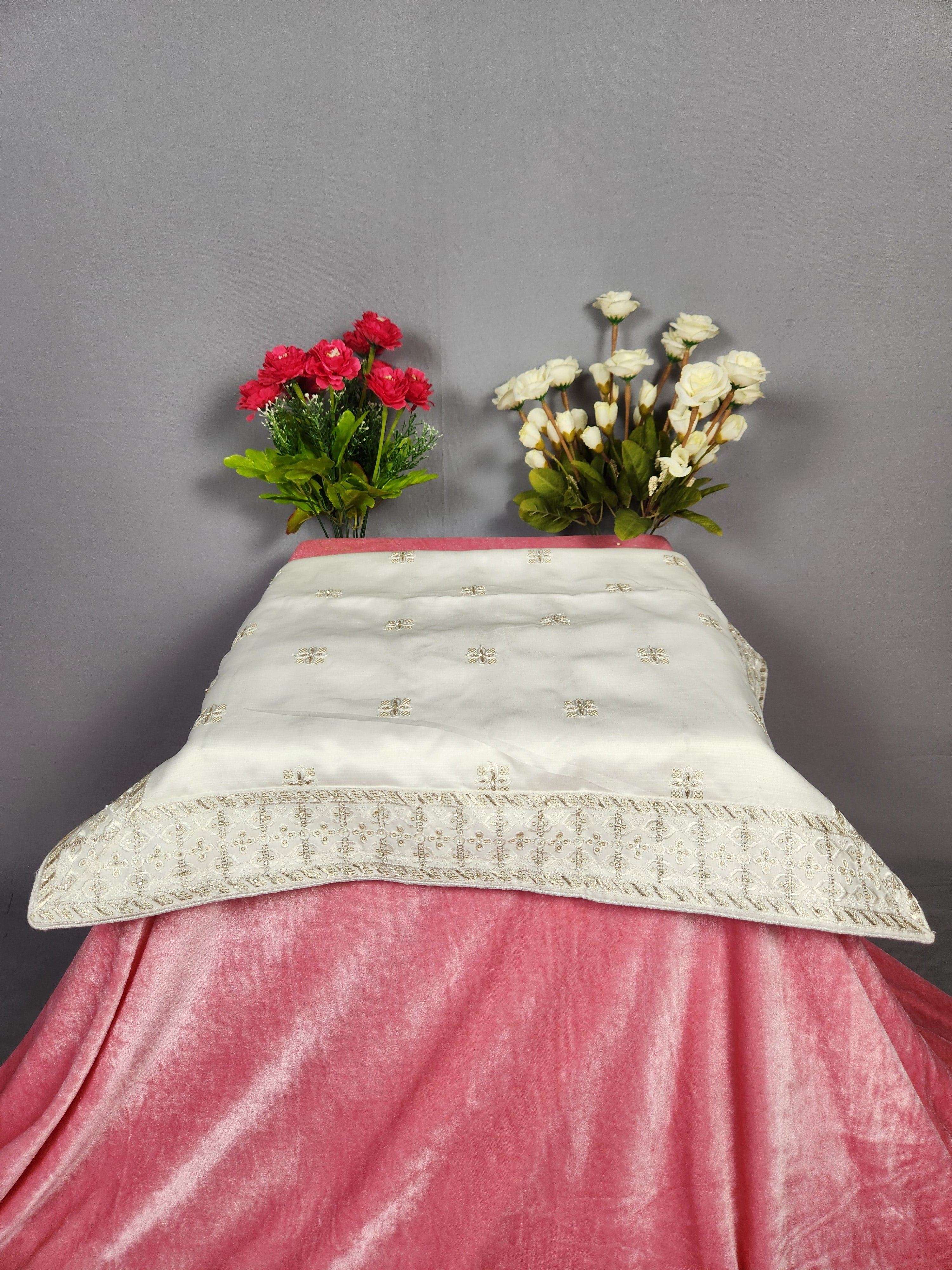 White Groom Turban Shawl Set 
