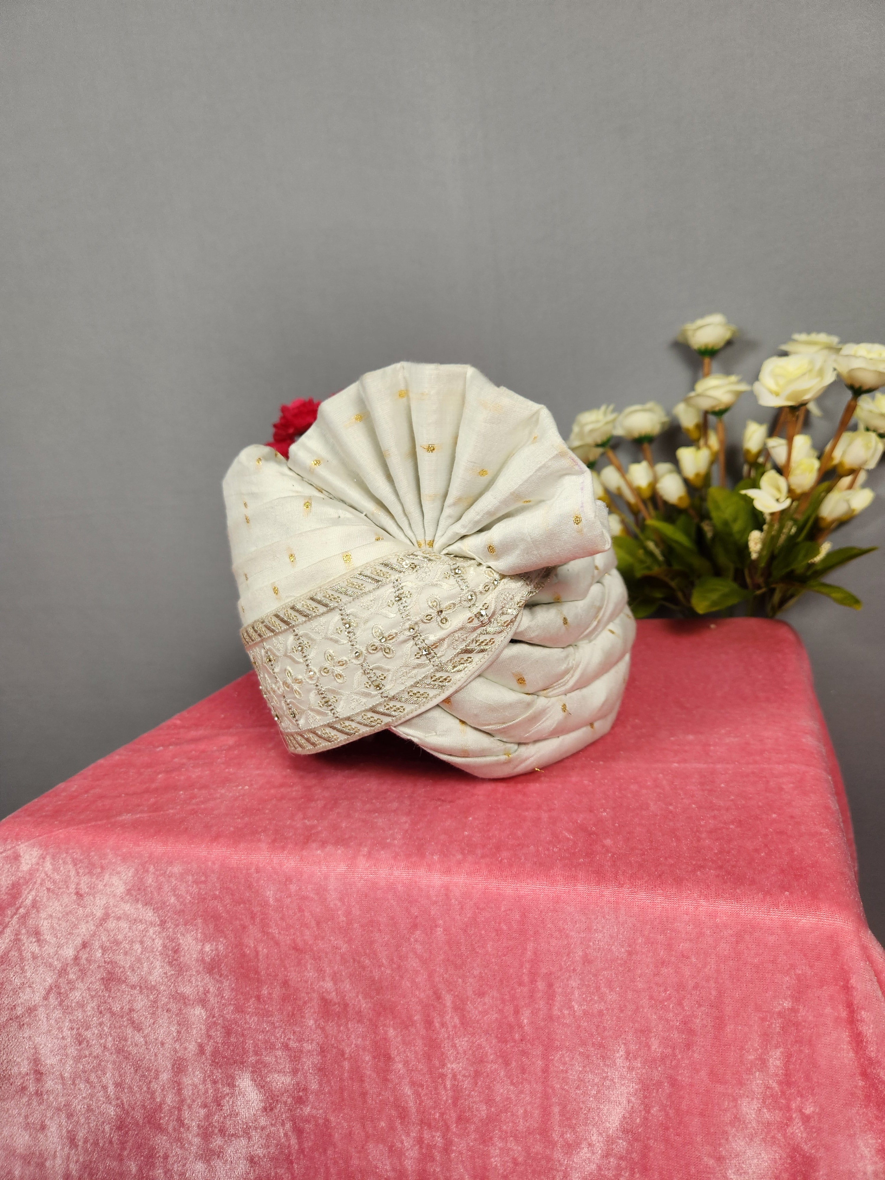 White Groom Turban