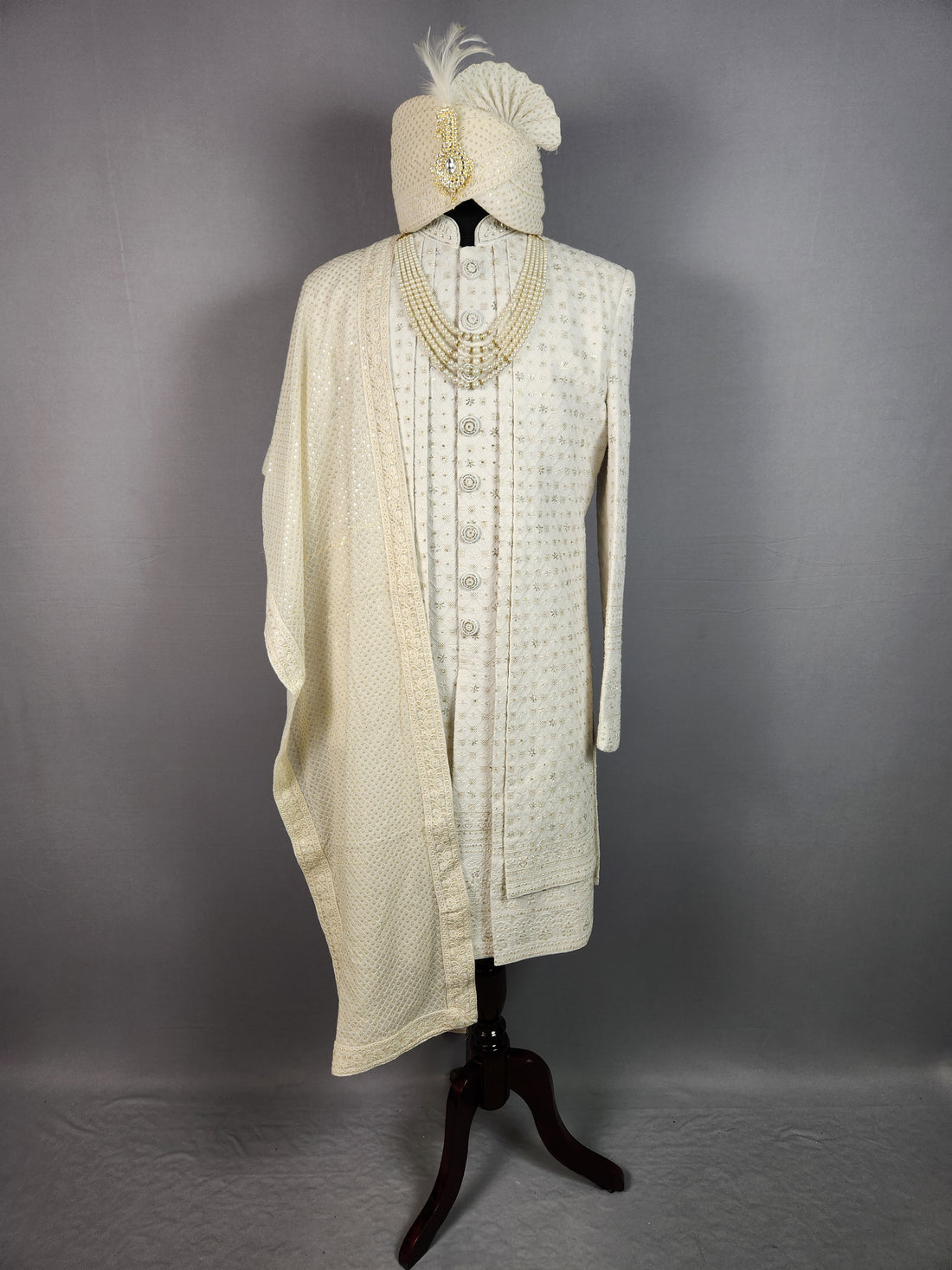 White Wedding Groom Sherwani - Sherwani For Men 

