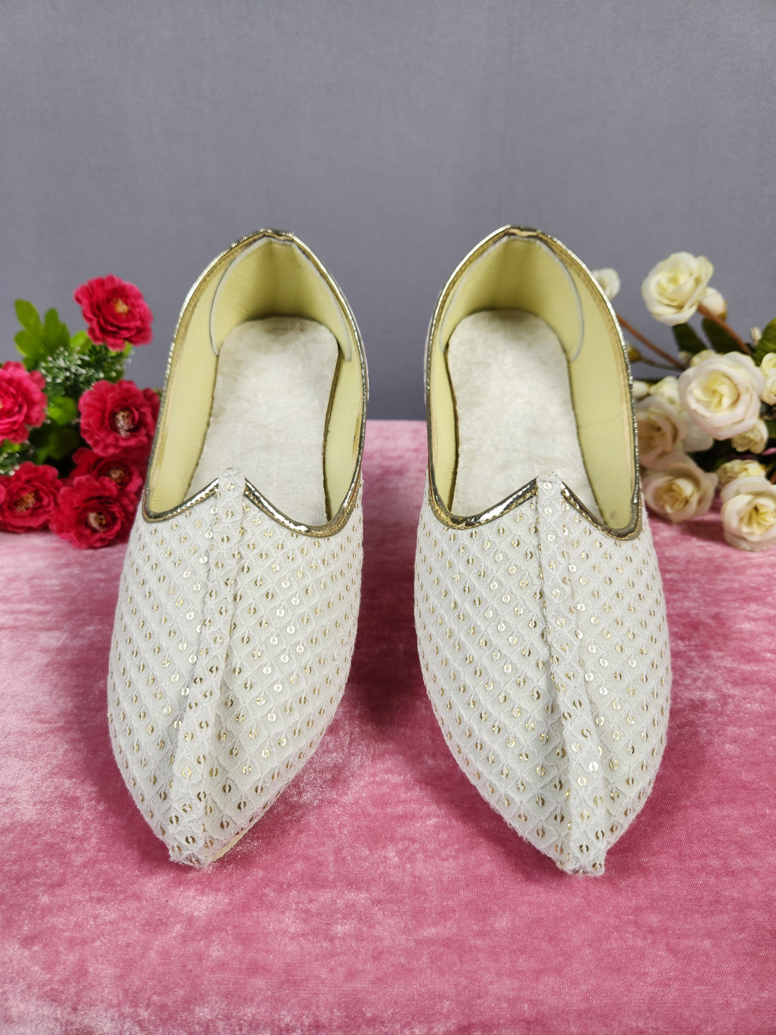 White Ethnic Shoes for Men – Designer Indian Jutti & Mojari for Wedding
